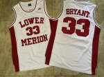 NBA 33 Kobe Bryant Lower Merion authentique Maillot blanc